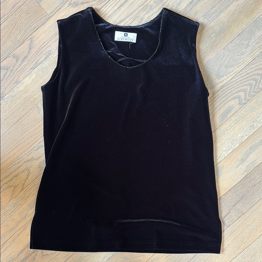 Givenchy Black Velvet Sleeveless Top & Matching Pants